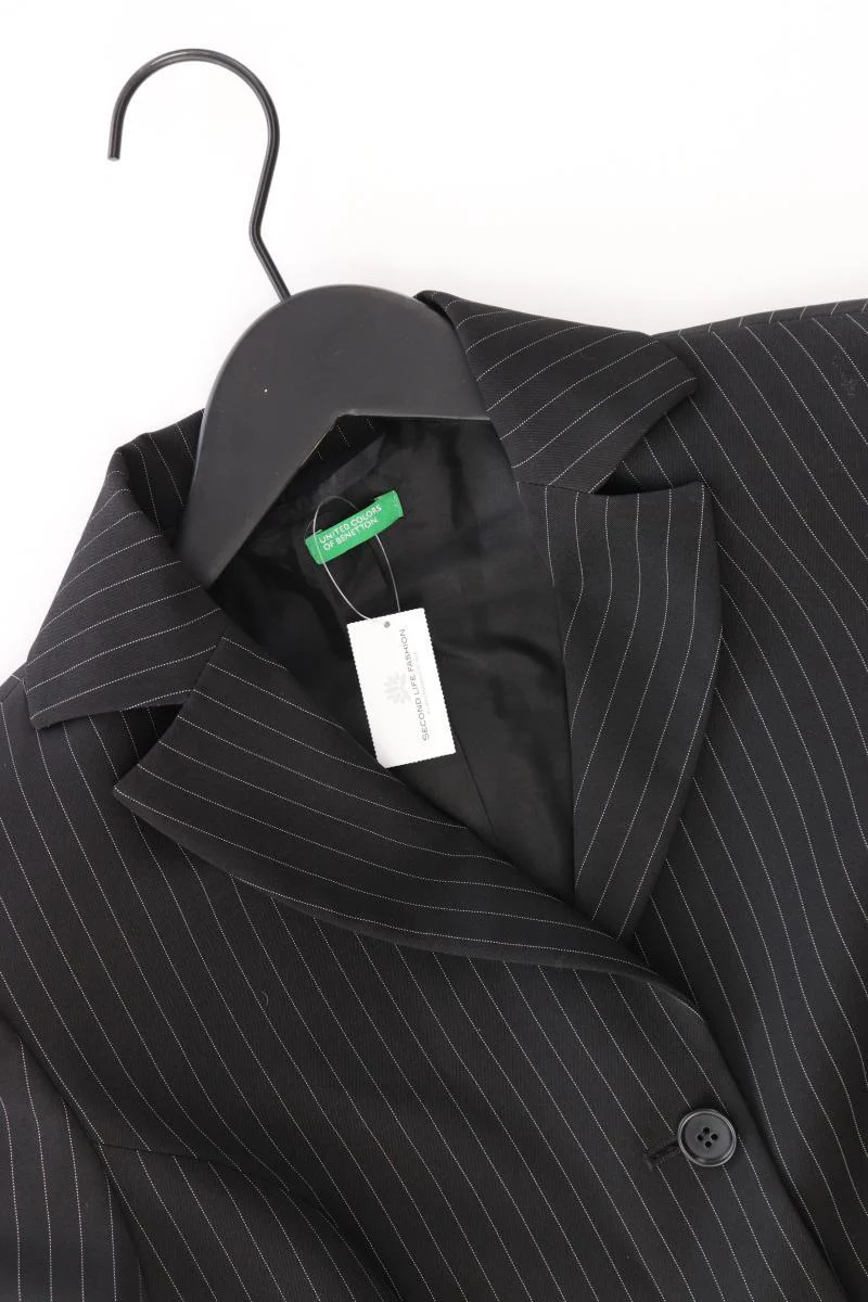 Benetton Classic Blazer Gr. IT 40 (XS) Vintage schwarz aus Polyester - Image 3