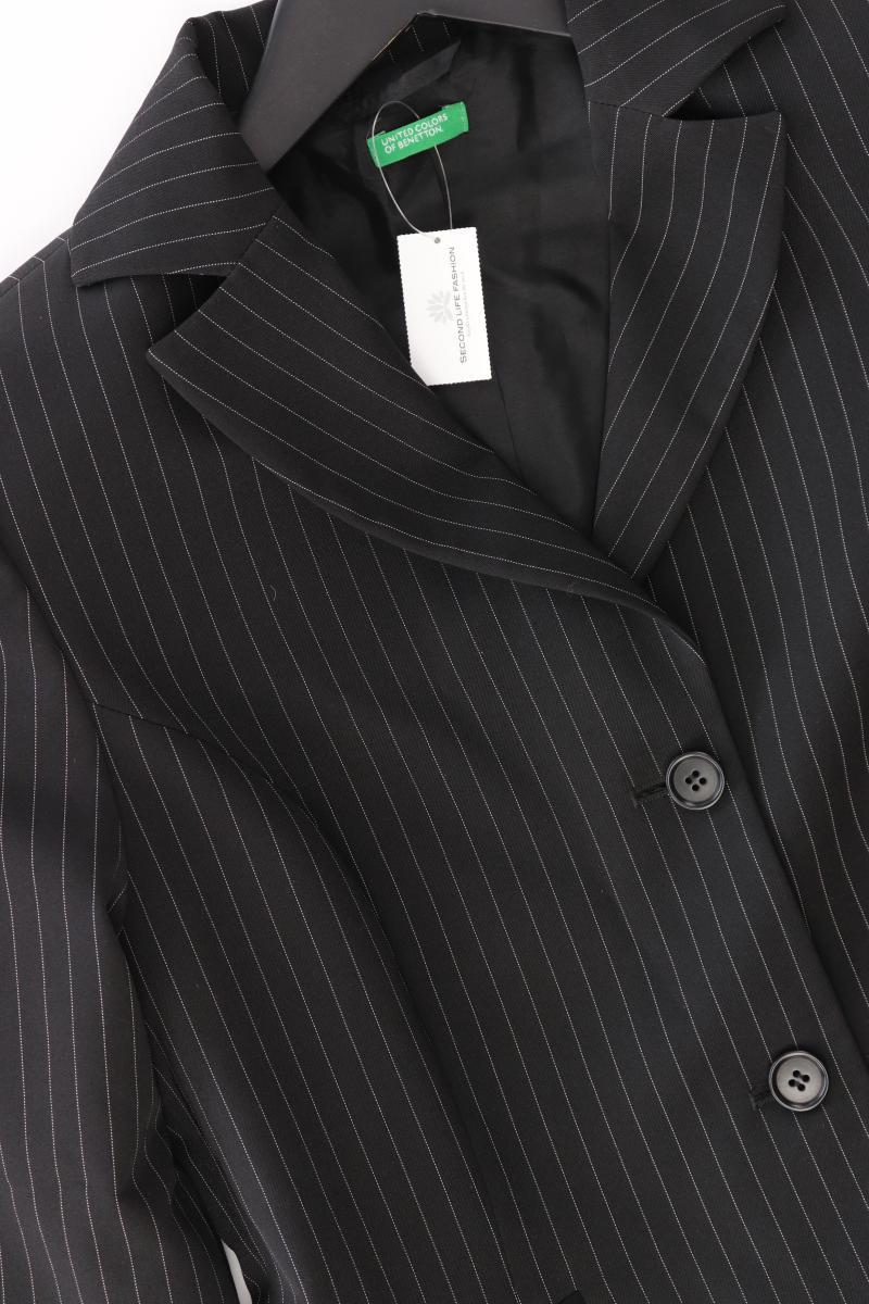Benetton Classic Blazer Gr. IT 40 (XS) Vintage schwarz aus Polyester - Image 4