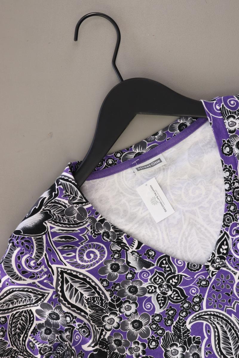 Street One Printshirt Gr. 38 mit Paisleymuster 3/4 Ärmel lila aus Baumwolle - Image 3