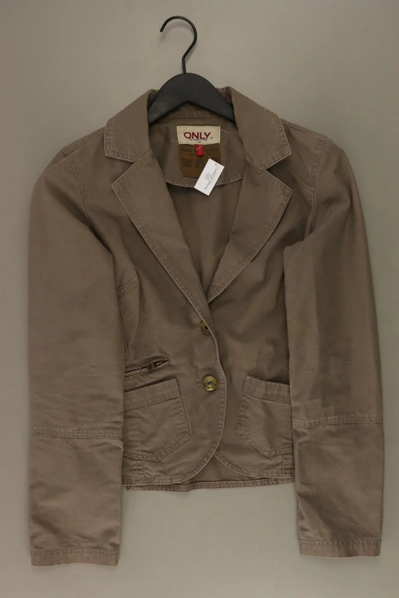 Only Übergangsjacke Gr. 38 braun aus Baumwolle