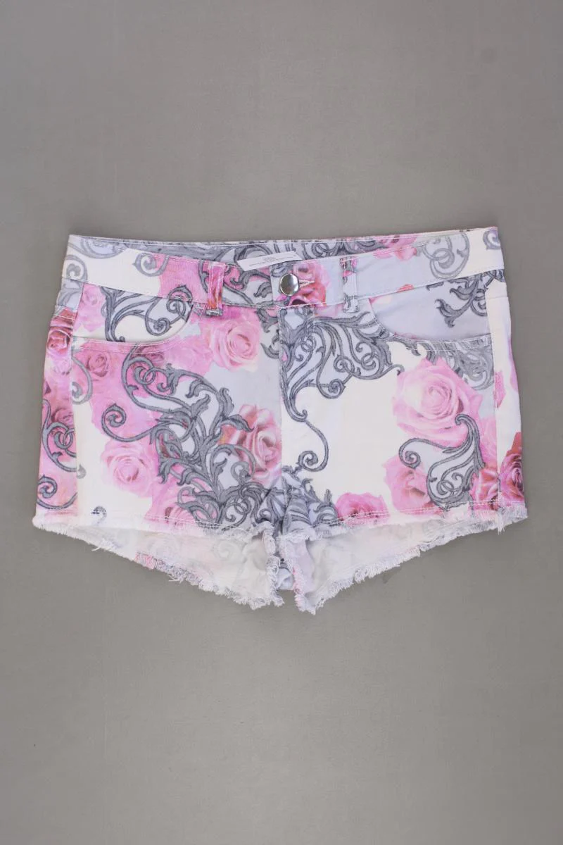 H&M Conscious Collection Shorts Gr. 36 mit Blumenmuster rosa aus Baumwolle