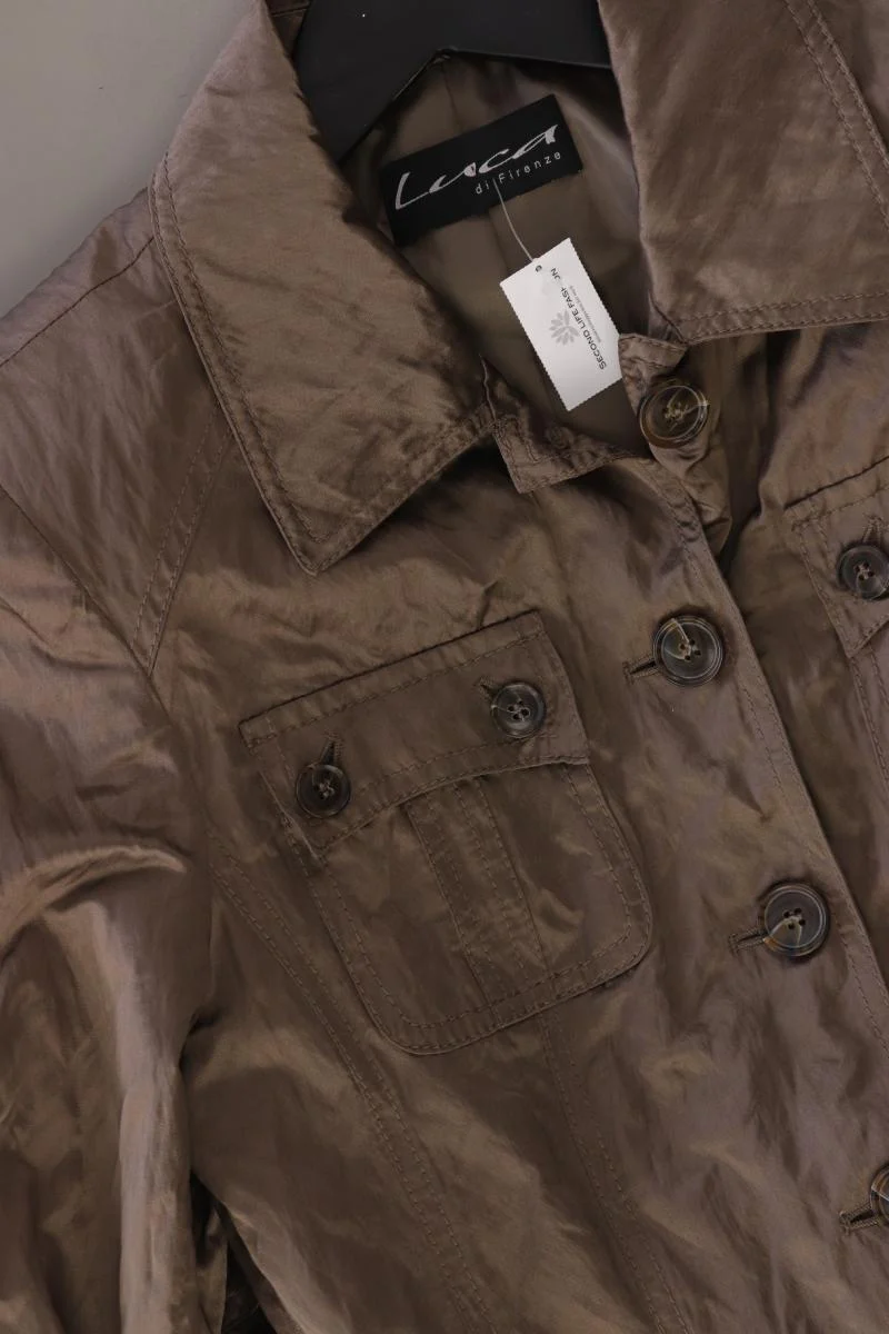 Luca di Firenze Übergangsjacke Gr. 36 neuwertig Vintage braun aus Baumwolle - Image 4