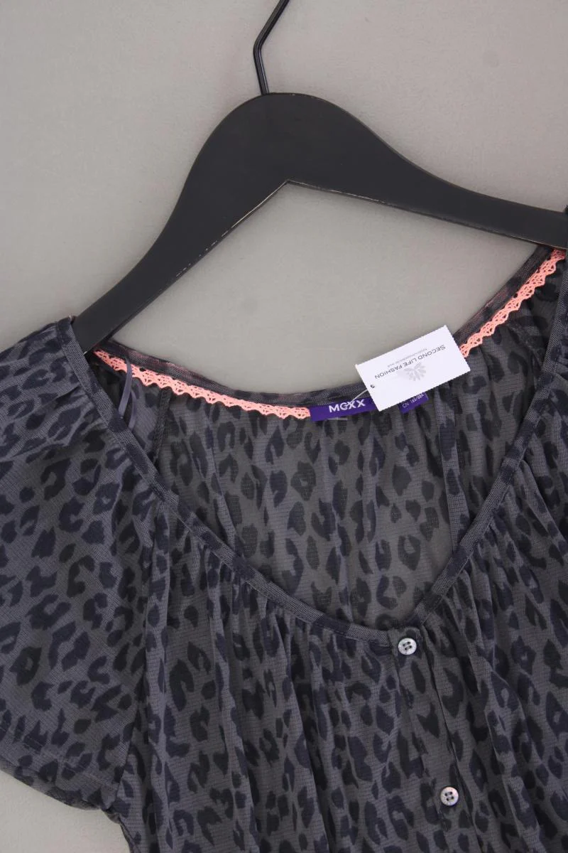 Mexx Kurzarmbluse Gr. S mit Tierdruck grau - Image 2
