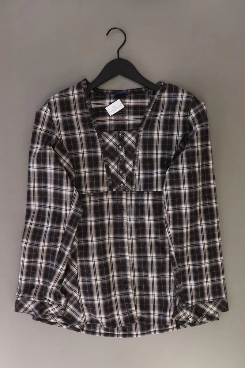 Cecil Karobluse Gr. S kariert Langarm braun aus Baumwolle