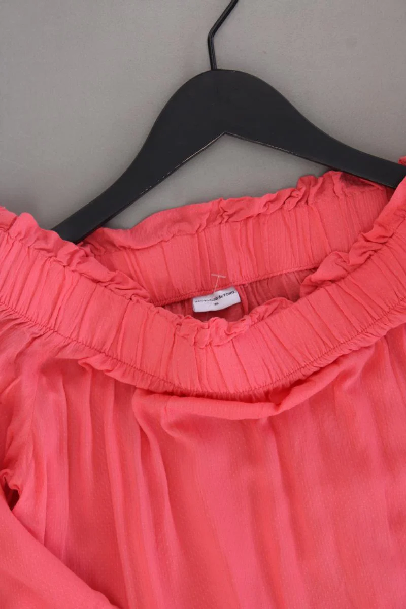 Jacqueline de Yong Oversize-Bluse Gr. 36 3/4 Ärmel mit Carmen-Ausschnitt pink - Image 2