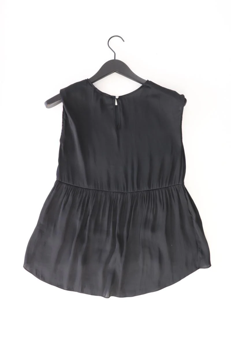 H&M Satin Bluse Gr. 36 Ärmellos schwarz aus Polyester - Image 2