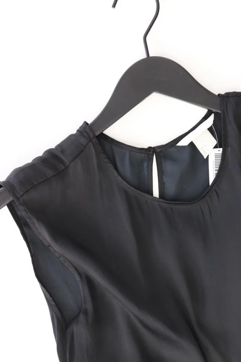H&M Satin Bluse Gr. 36 Ärmellos schwarz aus Polyester - Image 3