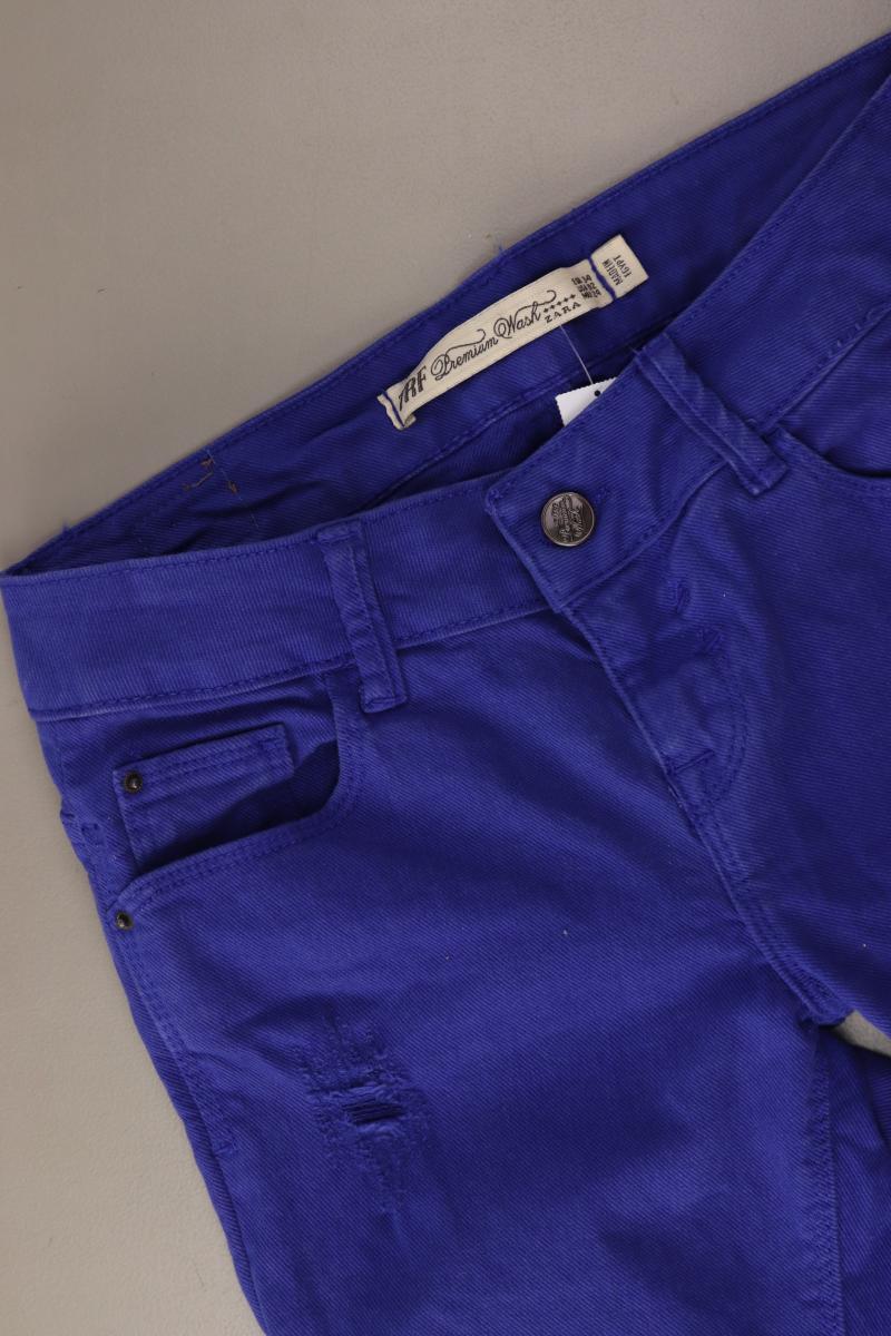 Zara Five-Pocket-Hose Gr. 34 blau aus Baumwolle - Image 3