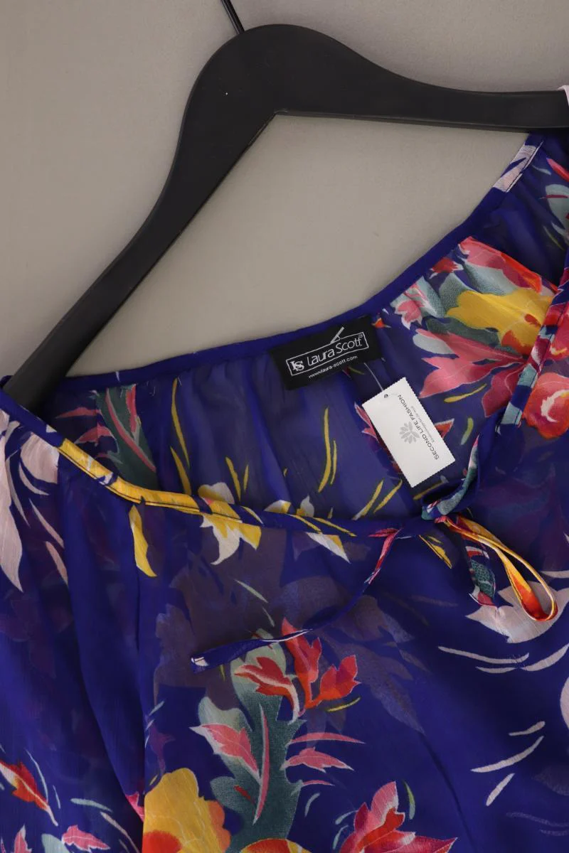Laura Scott Kurzarmbluse Gr. 40 mit Blumenmuster blau aus Polyester - Image 3