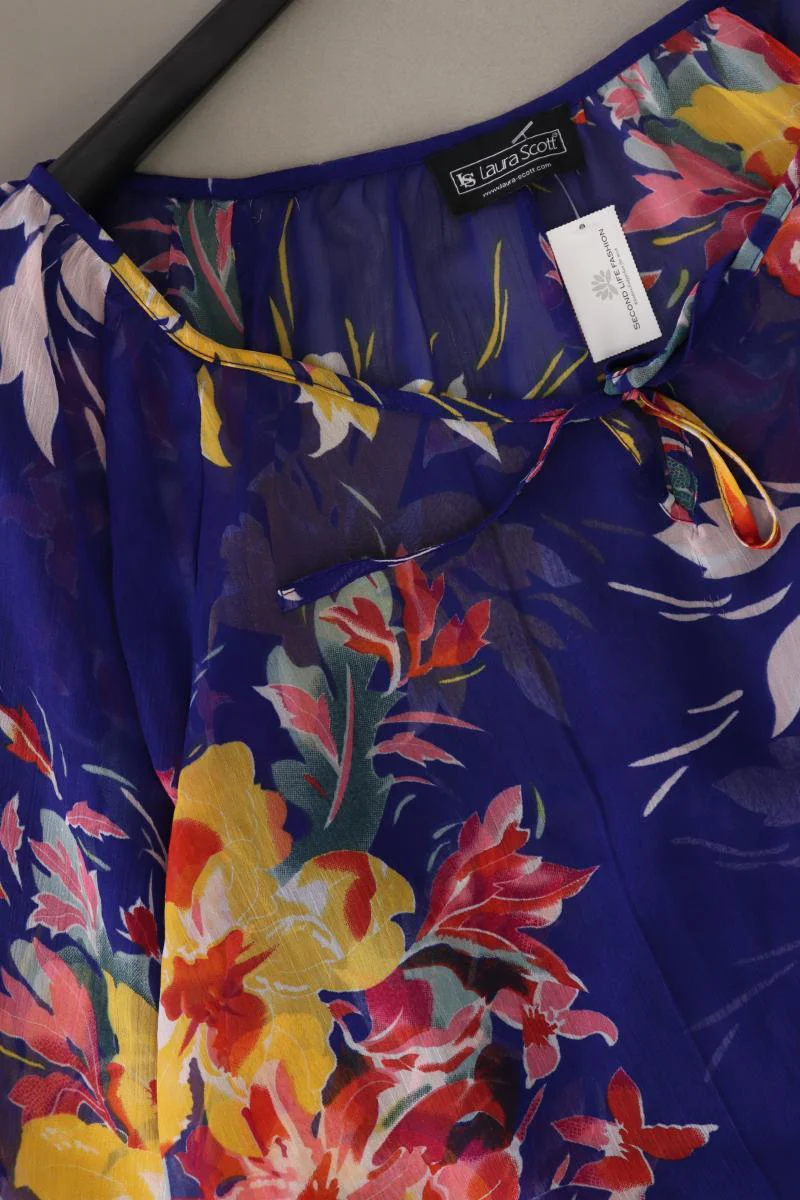 Laura Scott Kurzarmbluse Gr. 40 mit Blumenmuster blau aus Polyester - Image 4