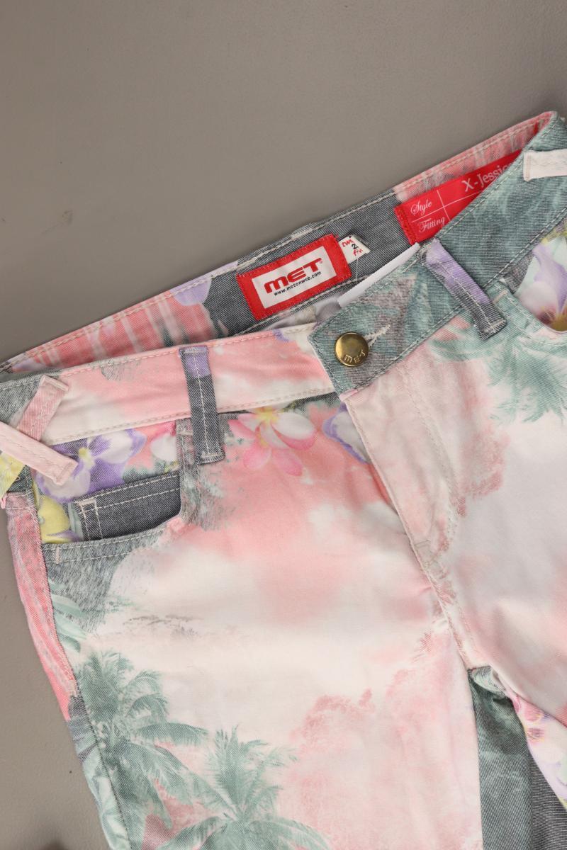 Met Jeans Five-Pocket-Hose Gr. W25 mit Blumenmuster mehrfarbig - Image 3