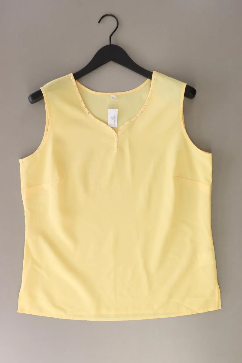 Ärmellose Bluse Gr. 42 gelb aus Polyester