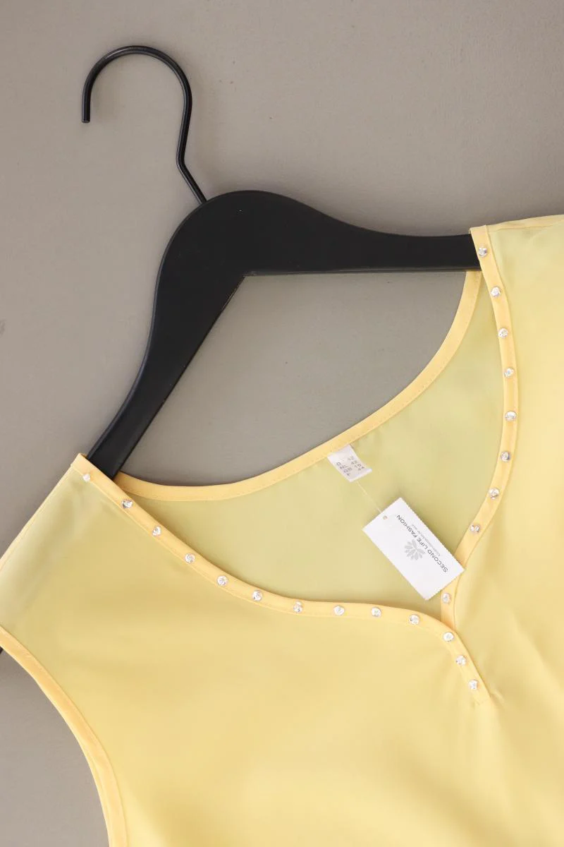 Ärmellose Bluse Gr. 42 gelb aus Polyester - Image 3