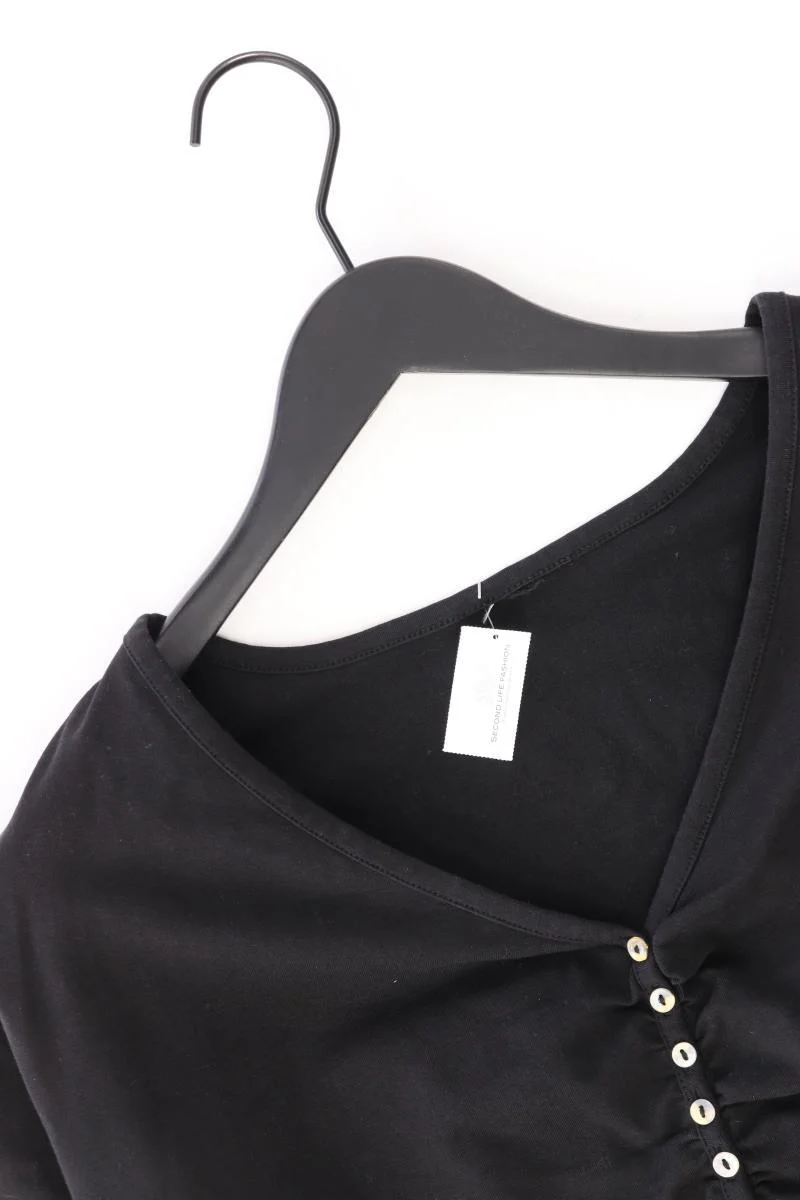 Shirt mit V-Ausschnitt Gr. 50 3/4 Ärmel schwarz - Image 3