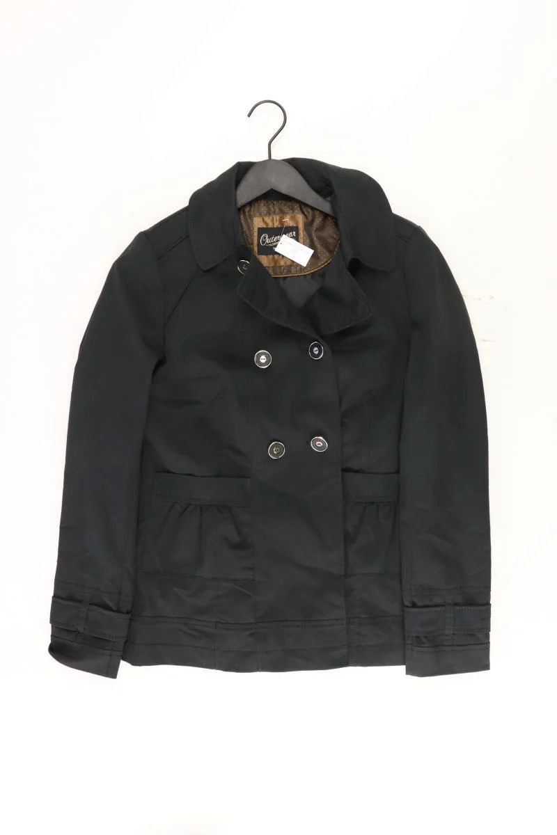 Trenchcoat Gr. 38 schwarz aus Baumwolle