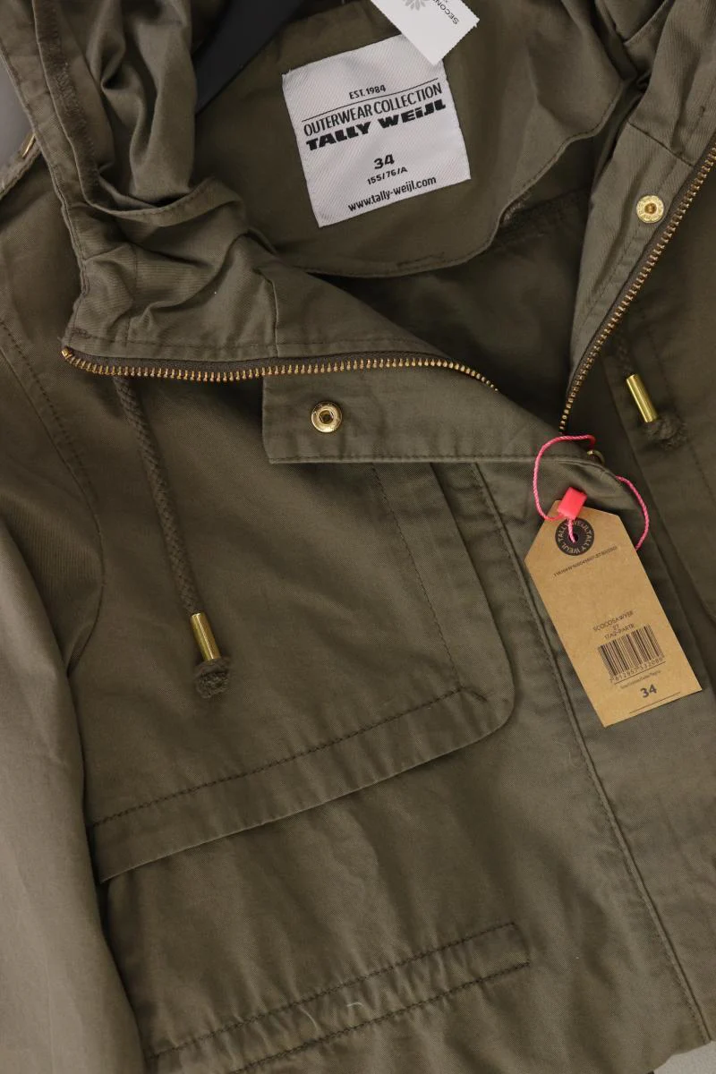 Tally Weijl Parka Gr. 34 neu mit Etikett olivgrün aus Baumwolle - Image 4