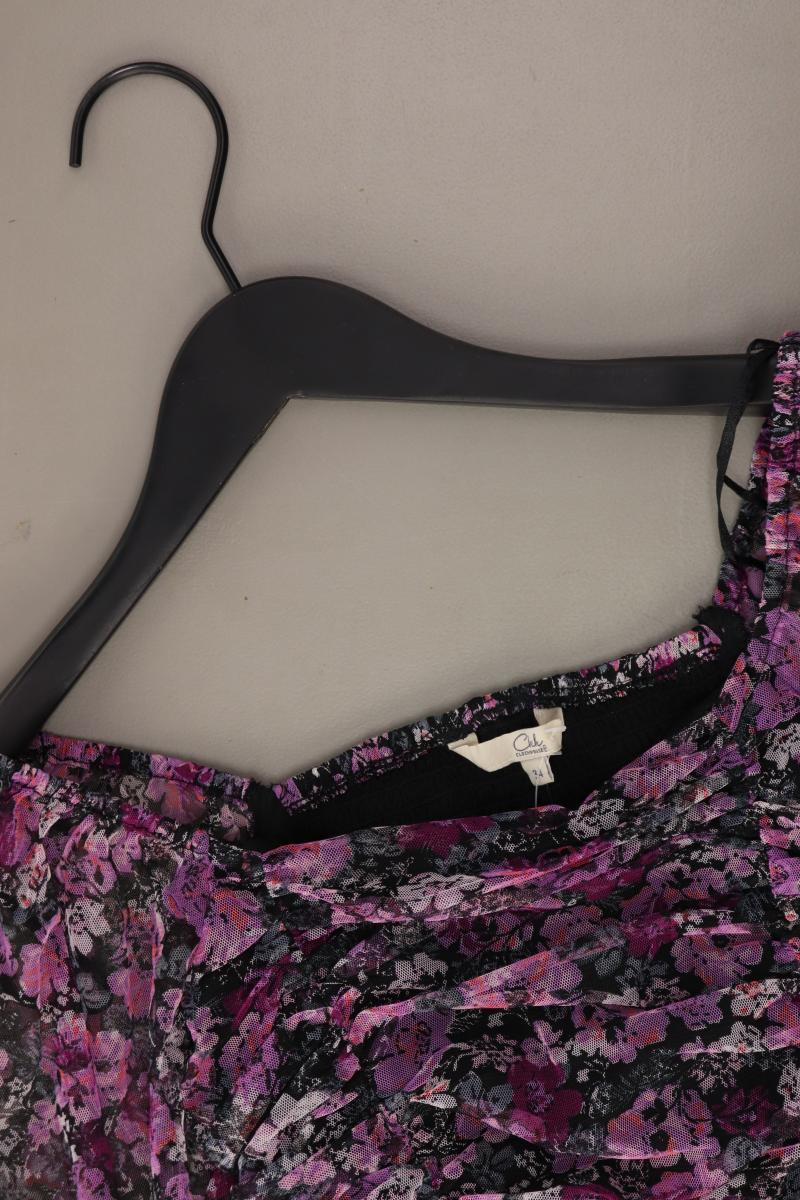 C&A Crop Top Gr. 34 mit Blumenmuster Langarm lila aus Polyester - Image 2