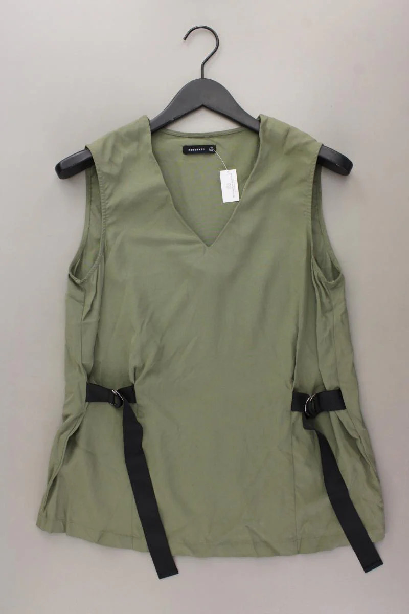 Reserved Ärmellose Bluse Gr. 38 olivgrün aus Lyocell