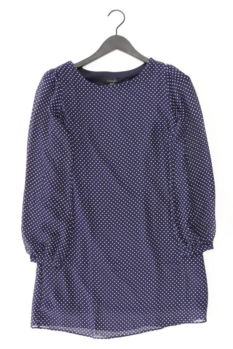 Atmosphere Chiffonkleid Gr. 38 gepunktet Langarm blau aus Polyester
