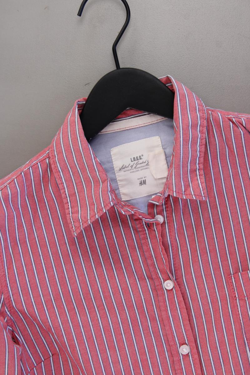 H&M L.O.G.G. Langarmbluse Gr. 38 gestreift rosa aus Baumwolle - Image 2