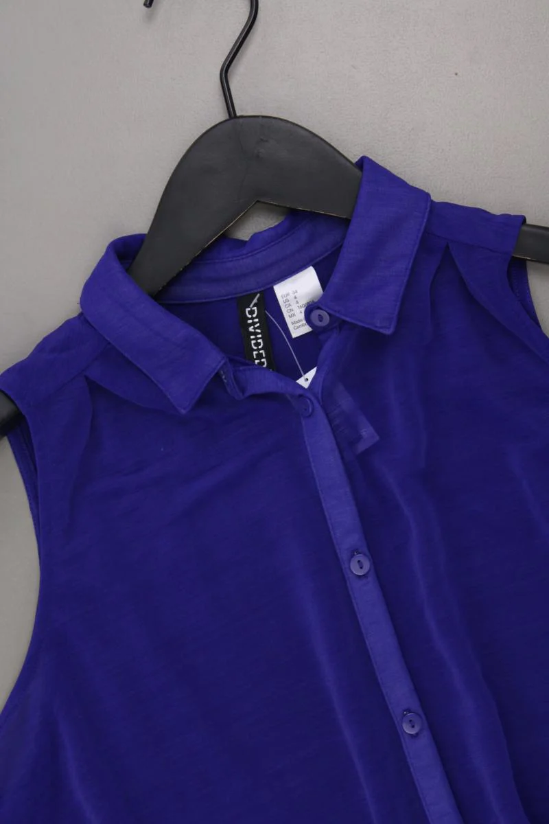 H&M ärmellose Bluse Gr. 34 blau aus Polyester - Image 2