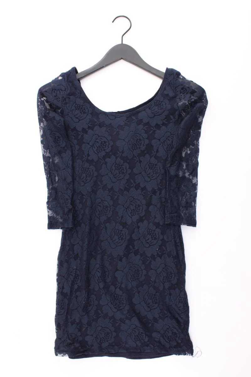 Hollister Spitzenkleid Gr. XS 3/4 Ärmel blau aus Baumwolle