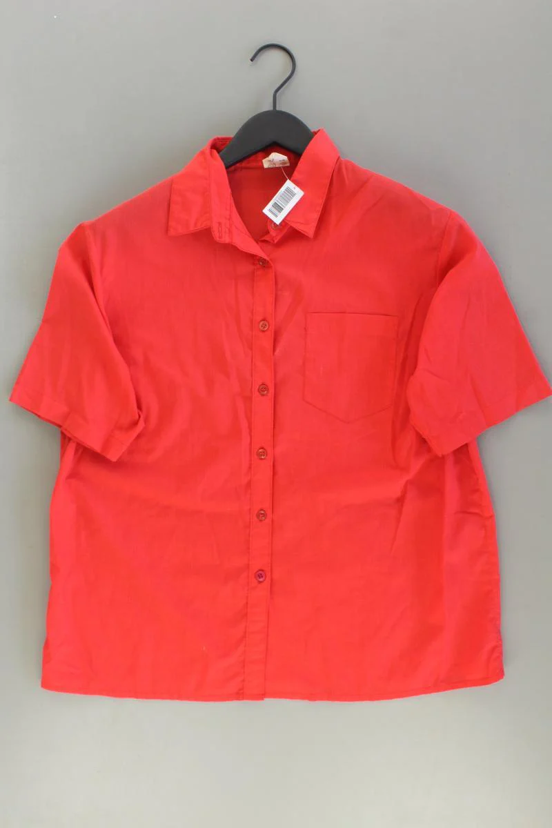 Kurzarmbluse Gr. L rot aus Polyester