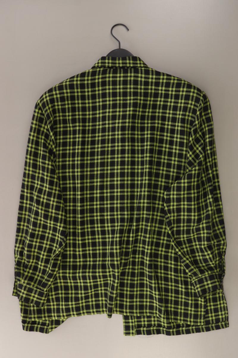 FABIANI Vintage Bluse Gr. 48 kariert Langarm grün aus Polyester - Image 4