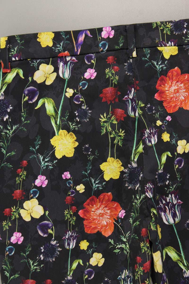 H&M Stoffhose Gr. 38 mit Blumenmuster schwarz aus Baumwolle - Image 3