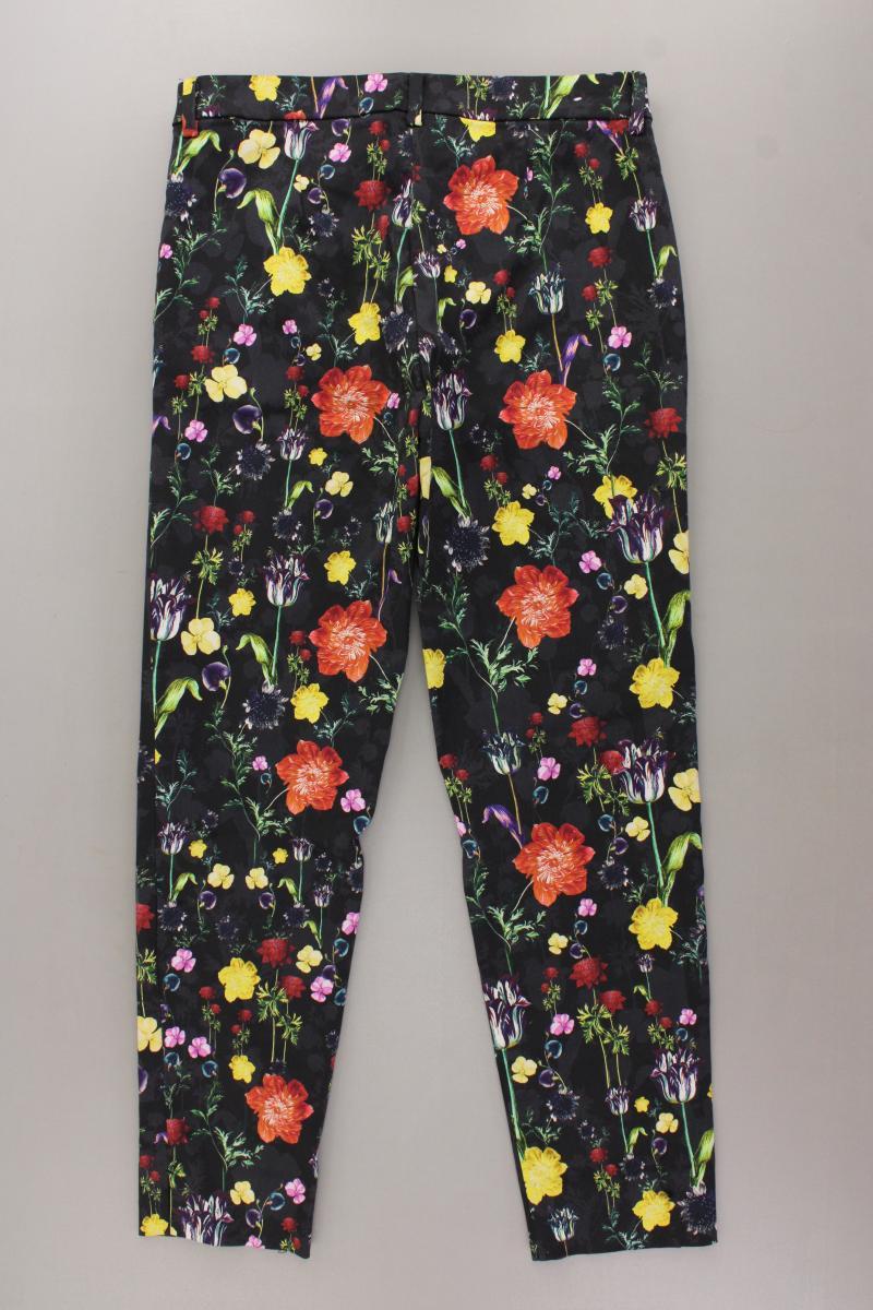 H&M Stoffhose Gr. 38 mit Blumenmuster schwarz aus Baumwolle - Image 4