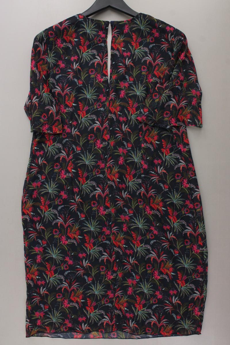 Dame Blanche Chiffonkleid Gr. XL mit Blumenmuster Kurzarm schwarz aus Polyester - Image 4