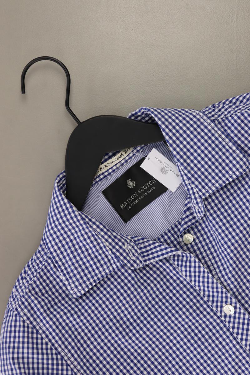 Maison Scotch Karobluse Gr. 38 kariert Langarm blau aus Baumwolle - Image 3