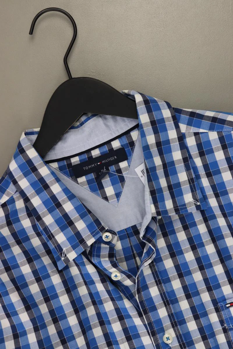 Tommy Hilfiger Karohemd für Herren Gr. XL kariert Langarm blau aus Baumwolle - Image 3