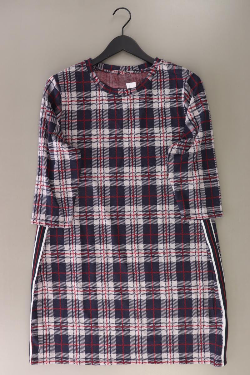 Adler Kleid Gr. 46/48 kariert 3/4 Ärmel mehrfarbig aus Polyester