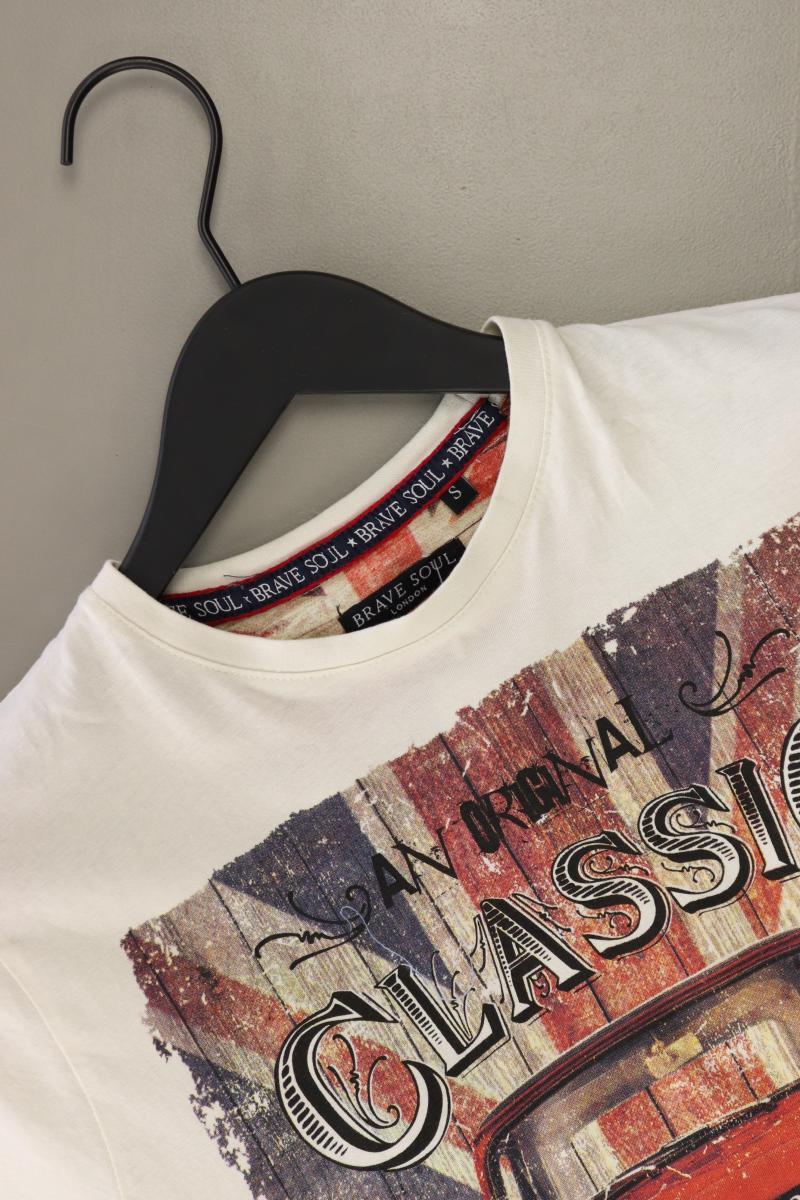 Brave Soul Printshirt für Herren Gr. S Kurzarm creme aus Baumwolle - Image 3