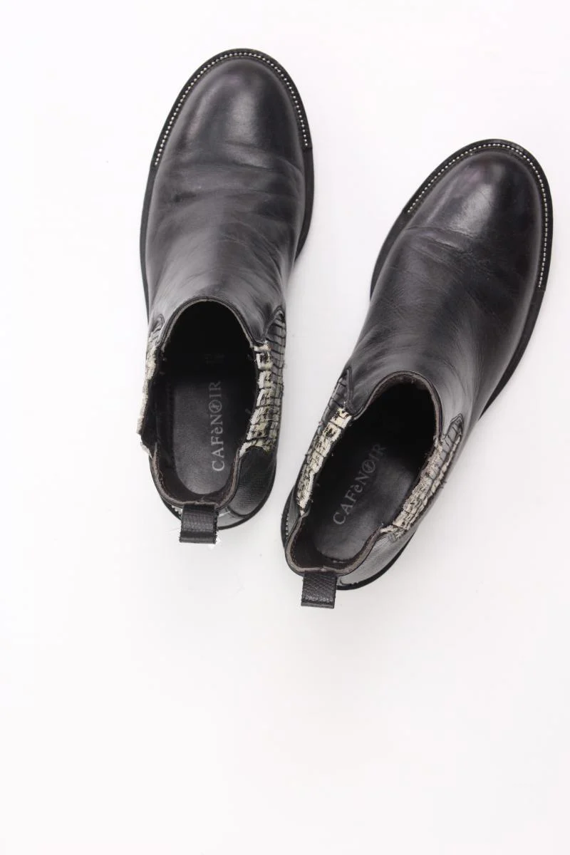 Café Noir Stiefeletten Gr. 37 schwarz aus Leder - Image 5