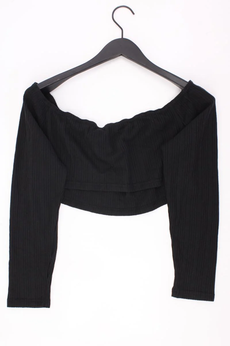 Crop Top Gr. XXL mit Carmen-Ausschnitt schwarz aus Polyester - Image 3