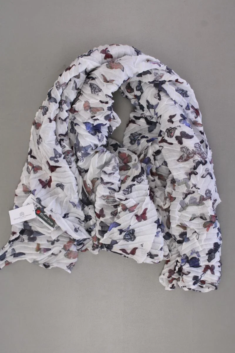 Street One Tuch mit Schmetterlingsmuster neuwertig mehrfarbig aus Polyester