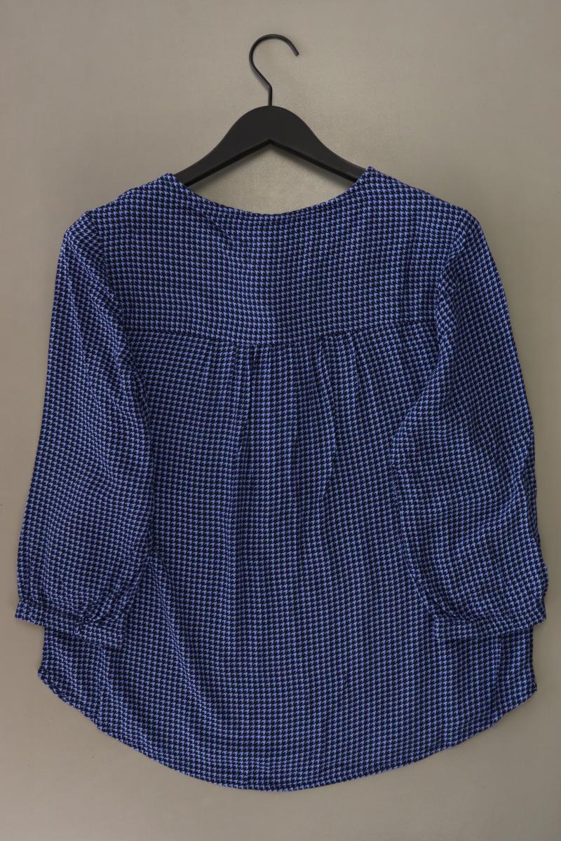 Street One Regular Bluse Gr. 42 hahnentritt neuwertig 3/4 Ärmel blau aus Viskose - Image 2