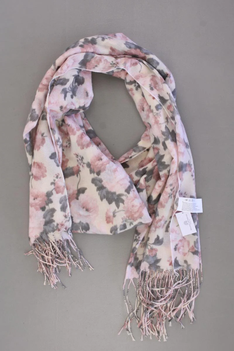 Schal mit Blumenmuster rosa aus Polyester