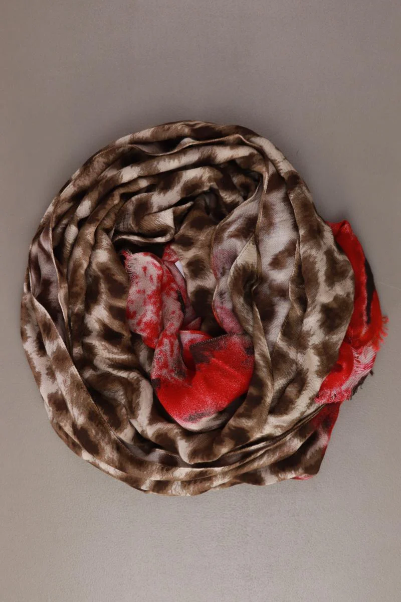 Fraas Tuch mit Tierdruck rot