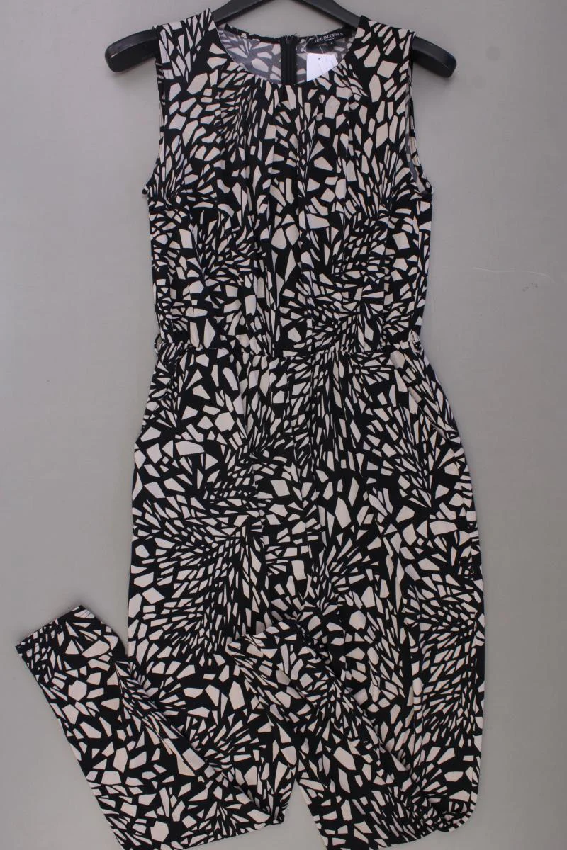 Ilse Jacobsen Langer Jumpsuit Gr. M geometrisches Muster schwarz aus Polyester