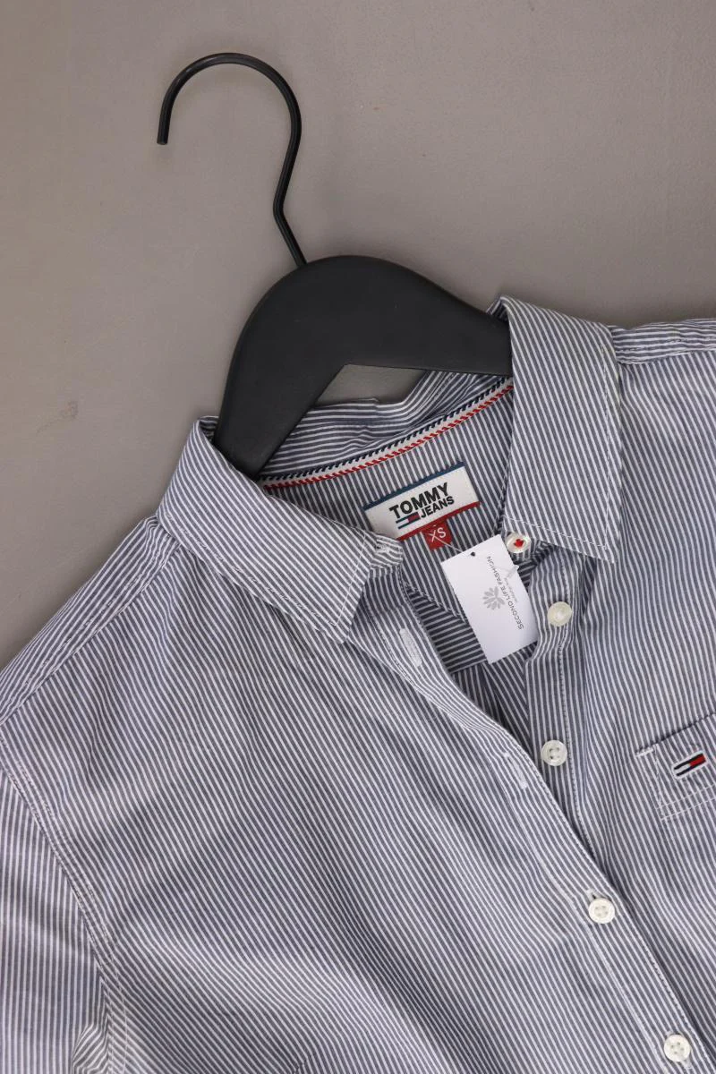 Tommy Jeans Regular Bluse Gr. XS gestreift 3/4 Ärmel blau aus Baumwolle - Image 3