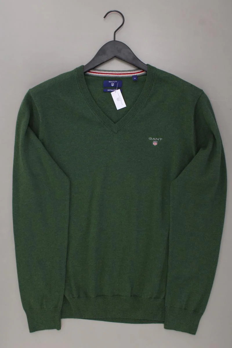 Gant Feinstrickpullover für Herren Gr. M grün aus Baumwolle