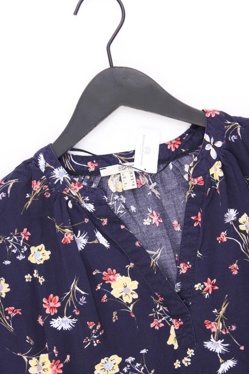 Esprit Kurzarmbluse Gr. 36 mit Blumenmuster blau aus Viskose - Image 2