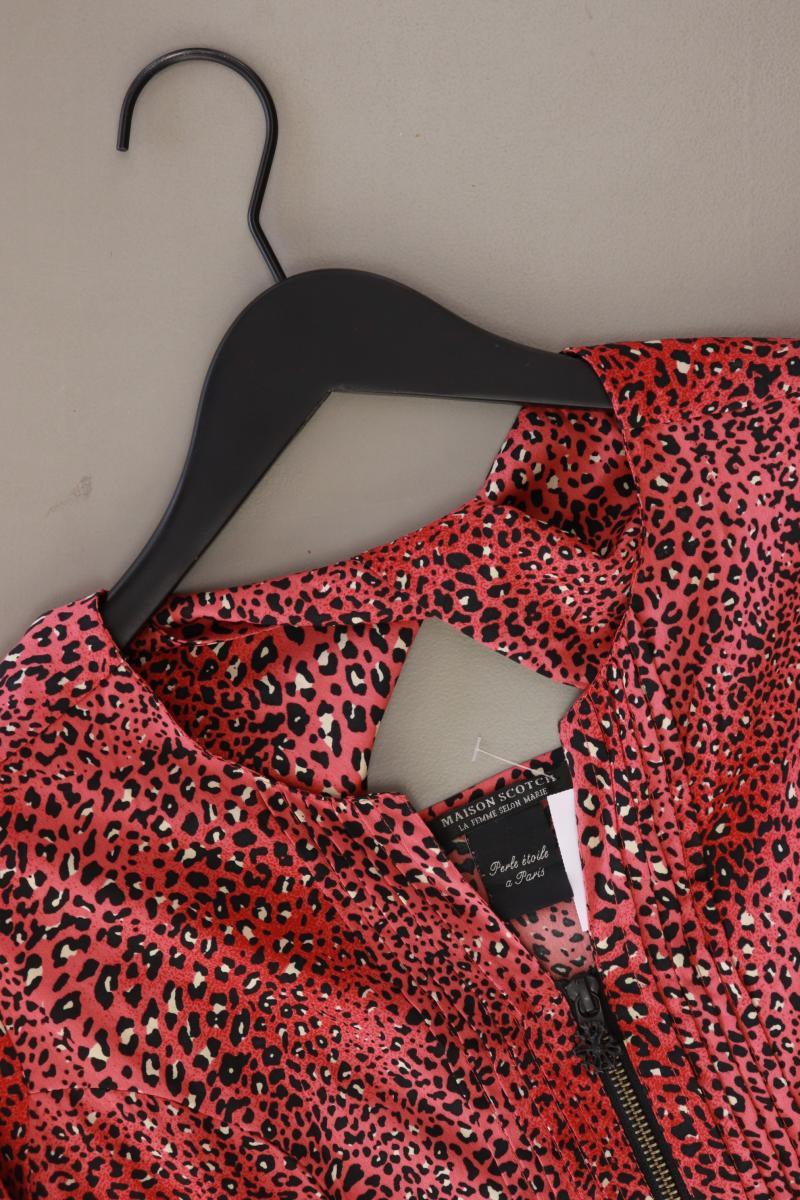 Maison Scotch Midikleid Gr. S mit Tierdruck 3/4 Ärmel rot aus Polyester - Image 3