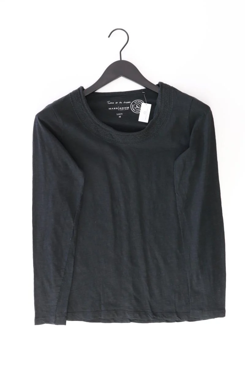 MARK ADAM Longsleeve-Shirt Gr. 38 Langarm schwarz aus Baumwolle