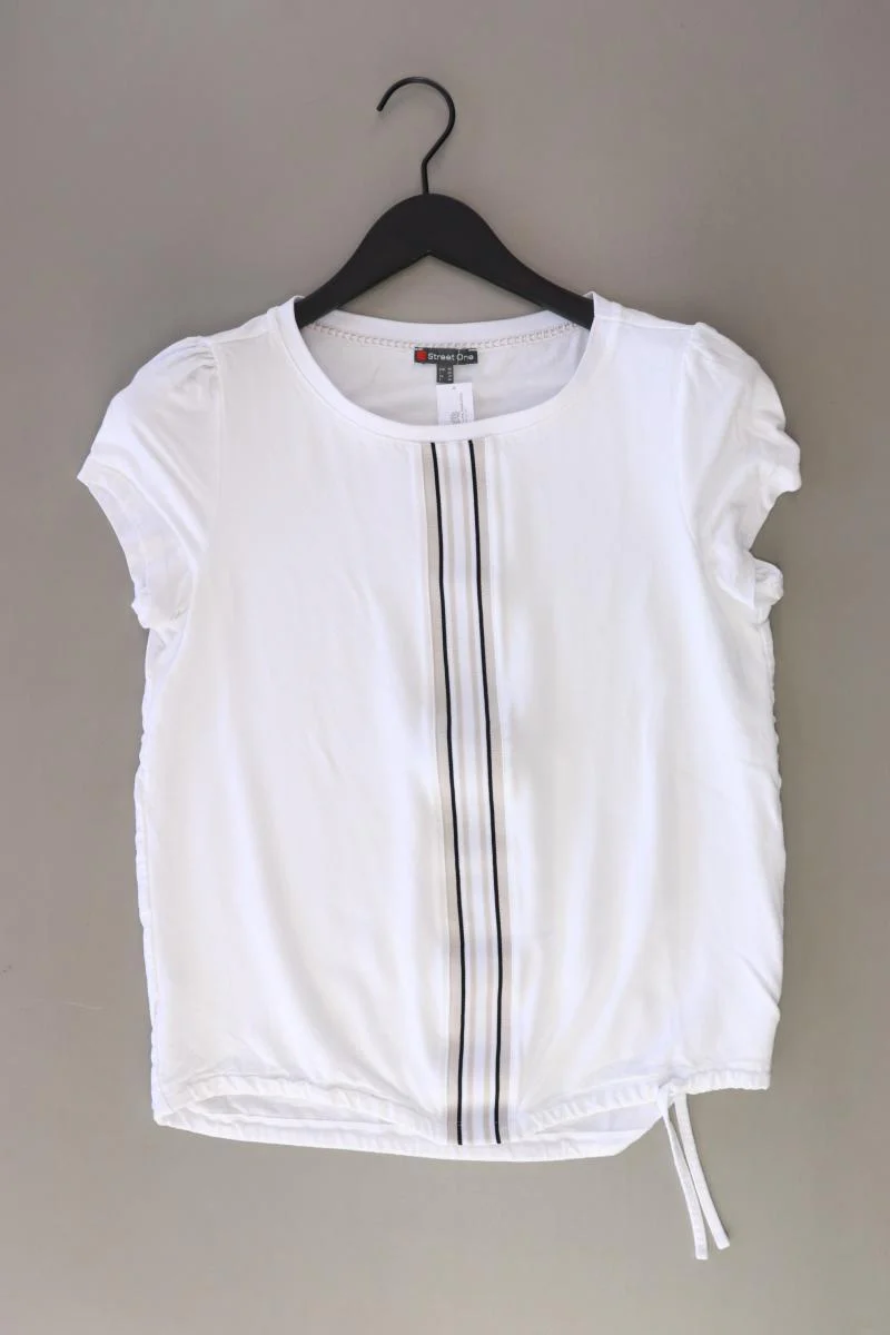 Street One T-Shirt Gr. 36 Kurzarm weiß