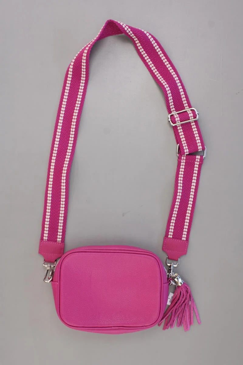 Umhängetasche Leder pink