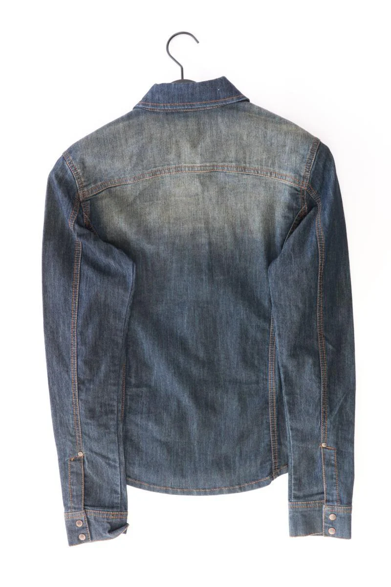 Garcia Jeans Jeansbluse Gr. M Langarm blau aus Baumwolle - Image 2
